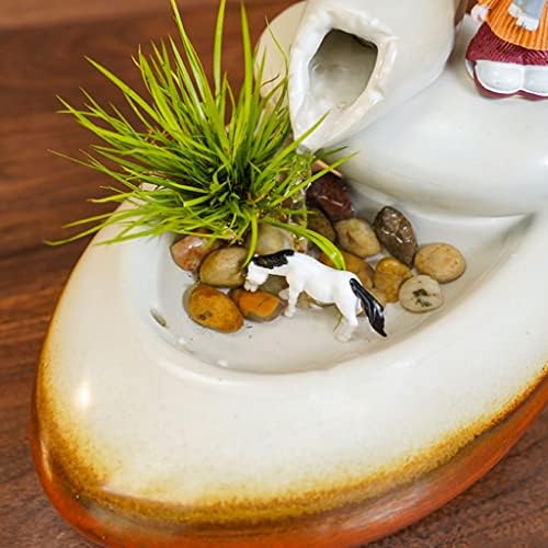 TENGJU Tabletop Fountain with Ceramic Design