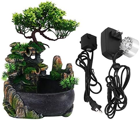 TopinCN Atomizing Desktop Fountain Waterfall Humidifier for Home Office Desk Decoration