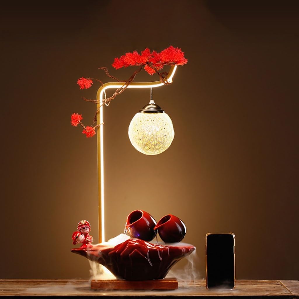 Chinese Style Ceramic Tabletop Fountain for Home Decor