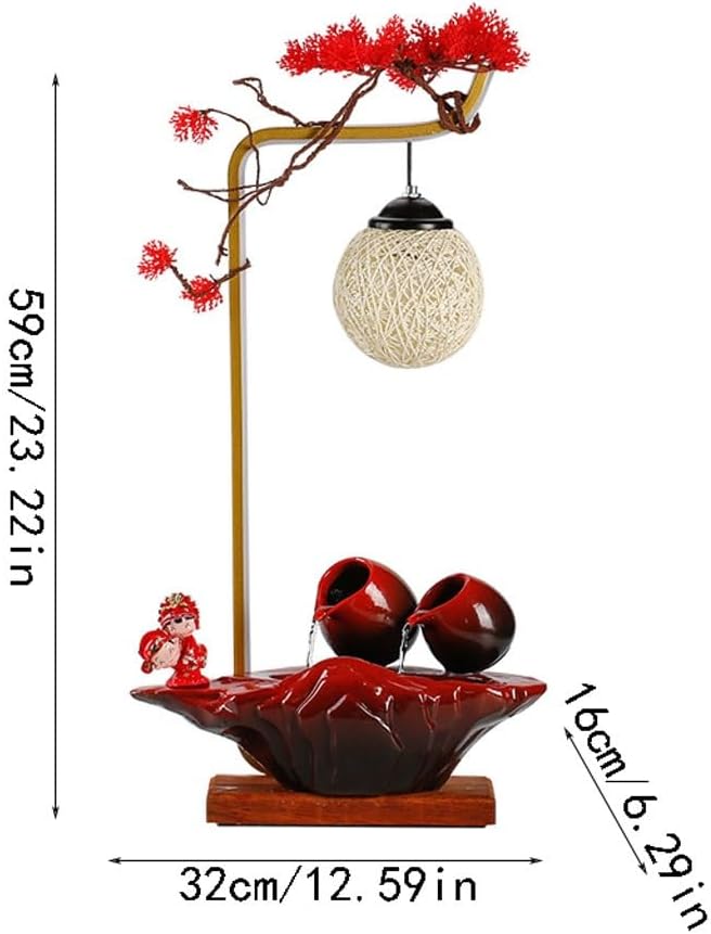 Chinese Style Ceramic Tabletop Fountain for Home Decor