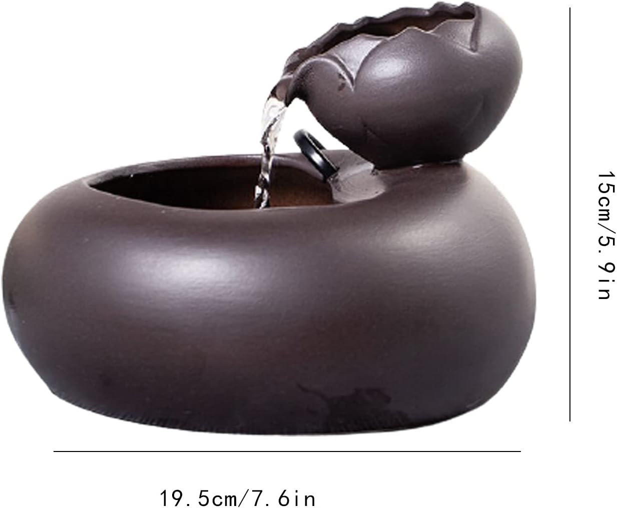 SUNESA Tabletop Fountain Ceramic Water Decor for Office Home