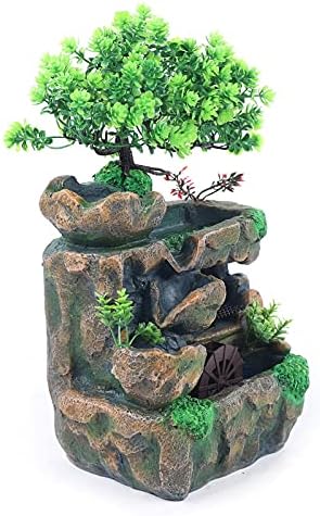 Tabletop Fountain Rockery with LED Lights