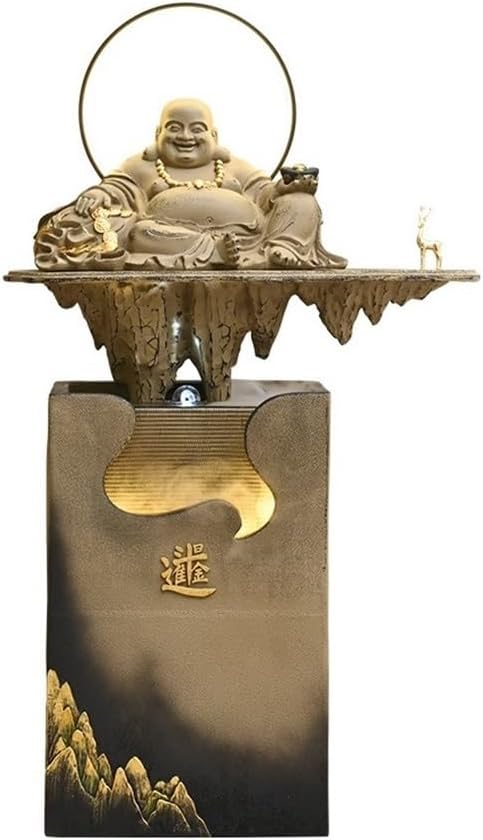 Yellow Resin Indoor Garden Water Fountain