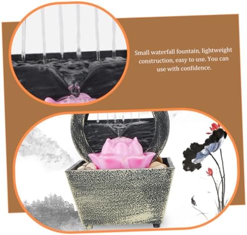 1set Led Waterfall Indoor Fountain Desktop Decor