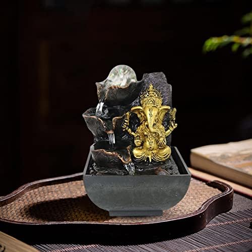 Ganesha Statue Tabletop Fountain for Home Decor