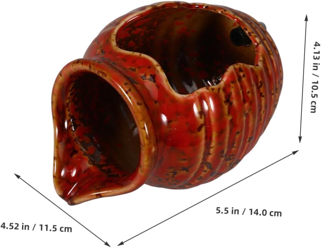 BIUDECO Water Jar Indoor Waterfall Fountain Ceramic Fish Tank Decor