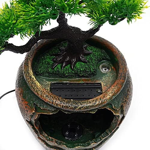 Opulentia Desktop Fountain with LED Light and Resin Rockery