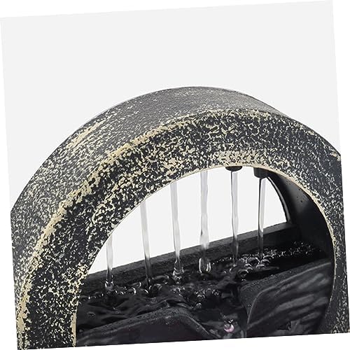 EXQUIMEUBLE Tabletop Fountain Waterfall Indoor Decor Battery-Powered Realistic Design Home Office Accessory