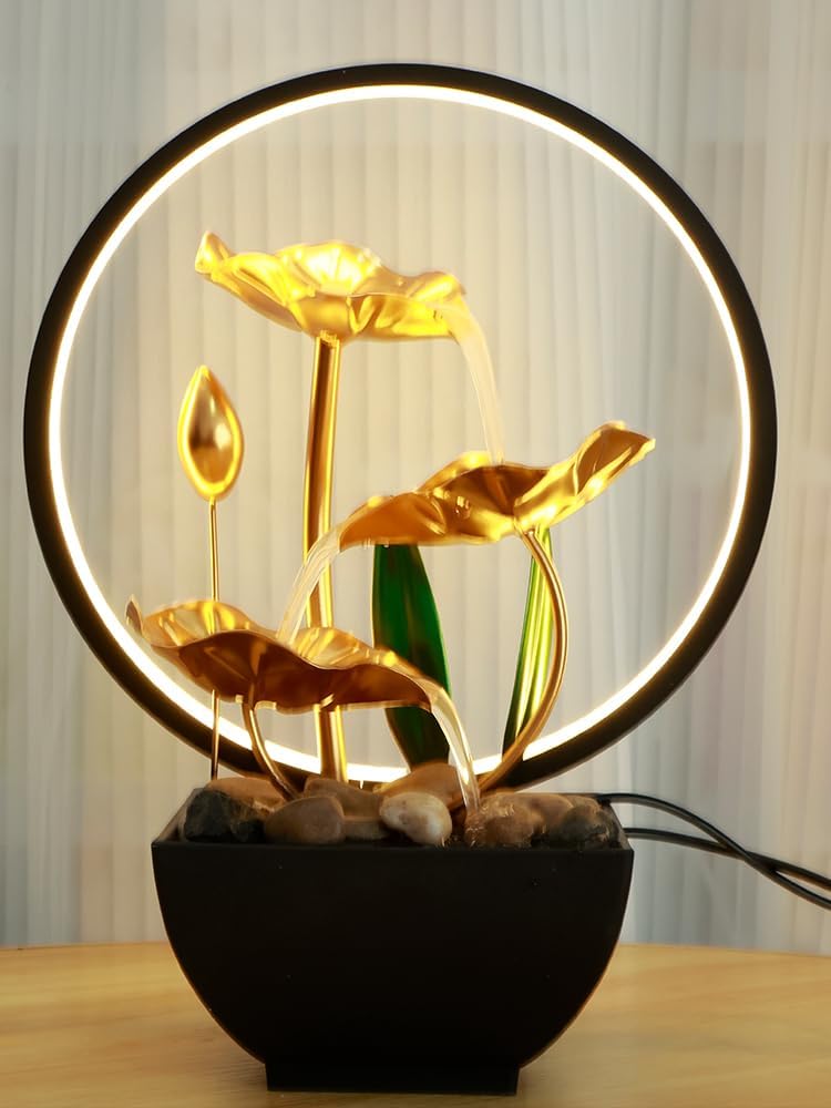 Indoor 4 Tier Waterfall Fountain with LED Lights