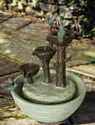 Hi-Line Gift Ltd Birds Playing Fountain Indoor Tabletop Decor