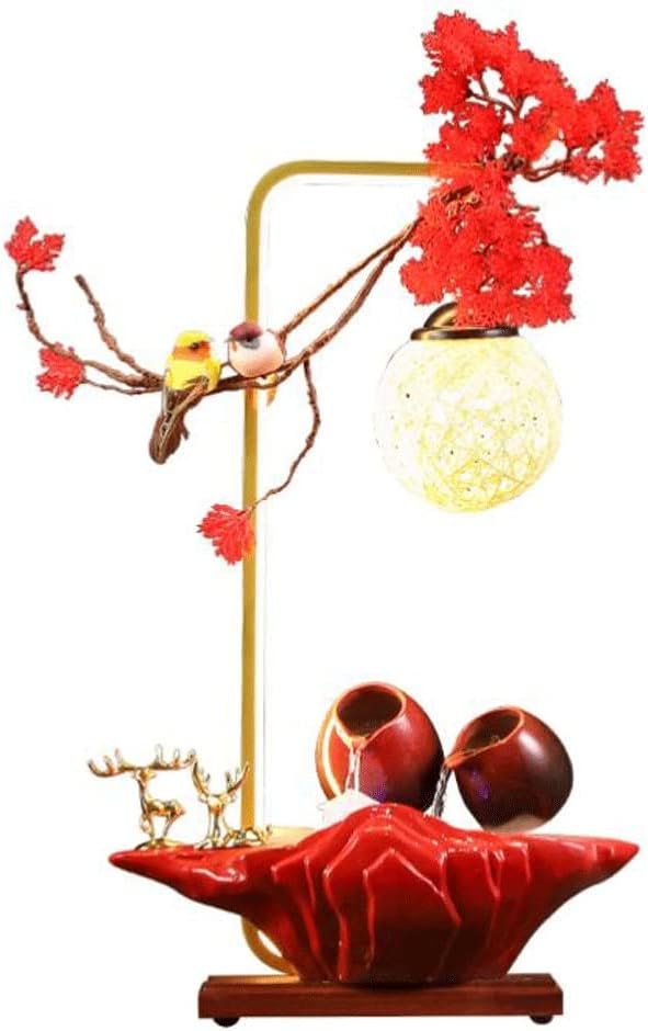 SHQ Red Festive Tabletop Fountain with LED Light 1