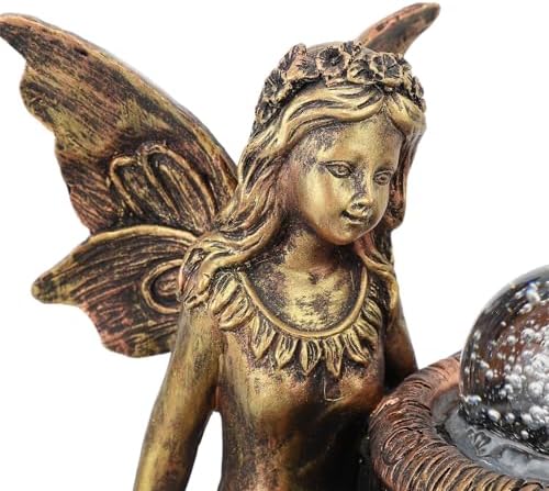 Gsycle Tabletop Fountain with LED Light and USB Pump for Home Office Decor