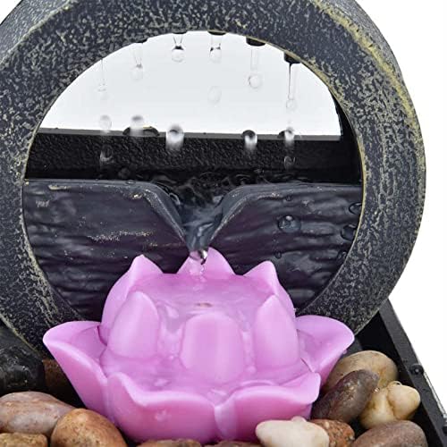 Tabletop Fountain with LED Light and Water Flow