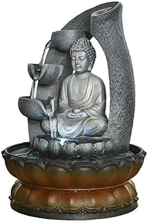 PeterIvan Buddha Fountain - 11 Inch Decorative Water Feature for Home Office