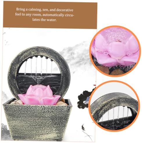 1set Running Water Ornament Led Light Indoor Fountain Decor