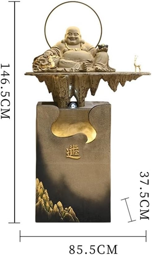 Yellow Resin Indoor Garden Water Fountain