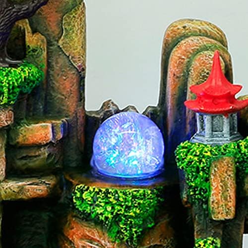Waterfall Fountain Tabletop with LED Lights and Atomizer