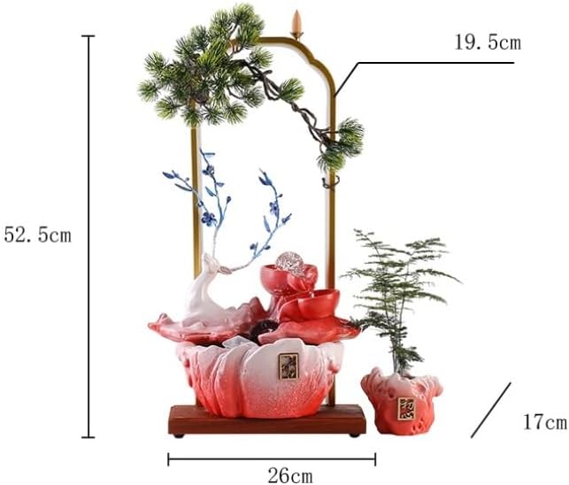 Eexbz Indoor Tabletop Water Fountain Decor