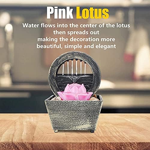 GWMWON Zen Meditation Tabletop Fountain with LED Lights