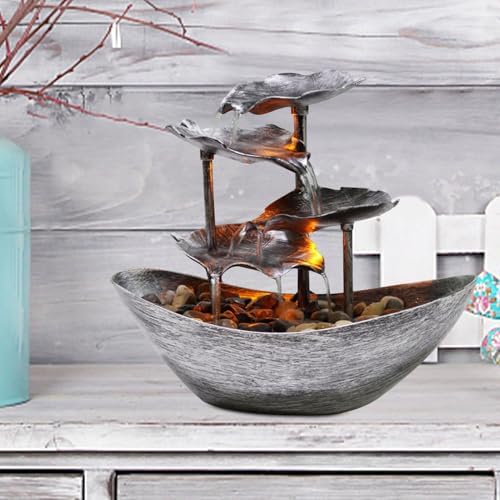 Indoor Waterfall Fountain 4-Tier Tabletop Decor