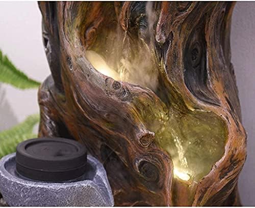 GAJUST Indoor Tabletop Fountain with LED Light for Office and Home Decor