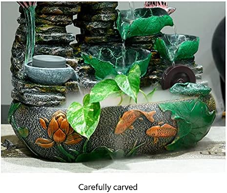 Tabletop Fountain with Rolling Ball and Atomizer for Home Office Living Room Bedroom