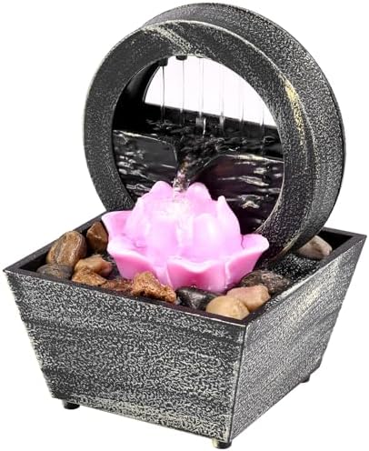 Tabletop Water Fountain with Light and Sound