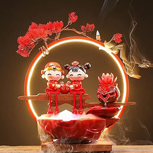 DYPASA Tabletop Fountain with LED Light for Home Decor
