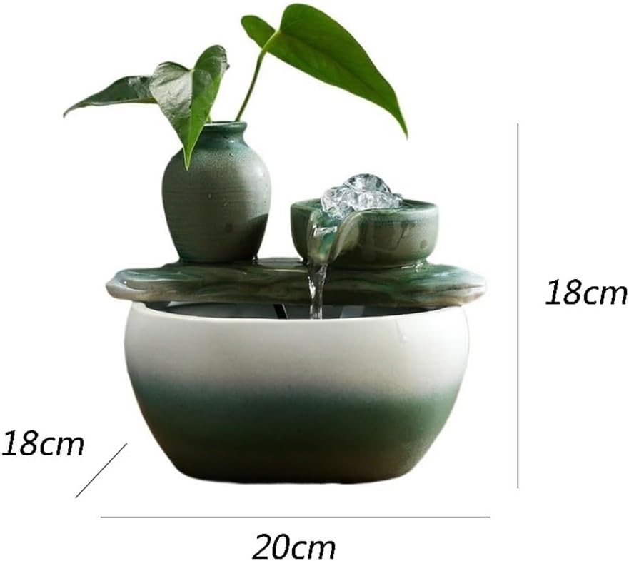Blue Tabletop Fountain for Home and Office Use