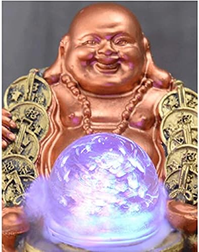 WLALLSS Indoor Tabletop Reclining Buddha Fountain with LED Light