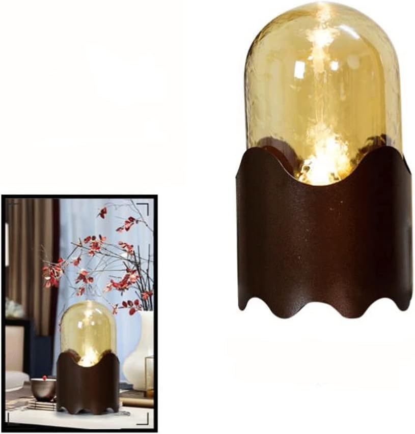 Modern Night Light Tabletop Fountain with Flowing Water Design