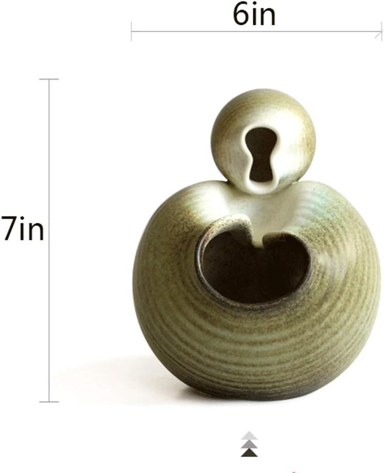 FXJ Ceramics Conch Tabletop Fountain Zen Yellow