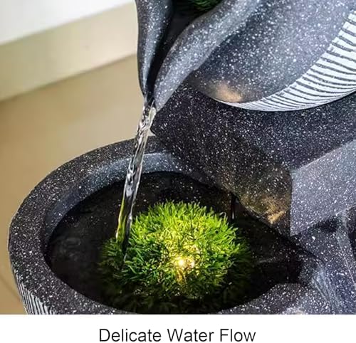 Yellow 59in Garden Water Fountain with Lights