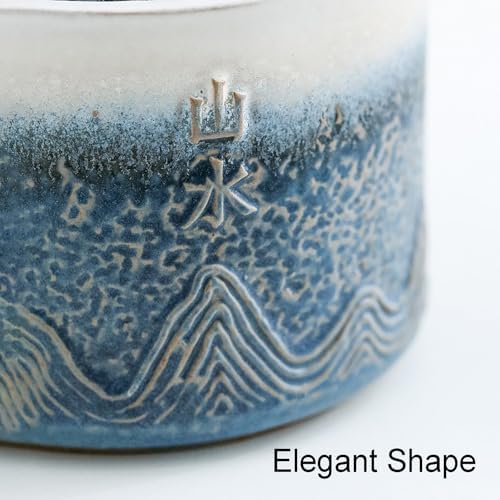 Ceramic Tabletop Water Fountain with Rolling Ball for Home and Office