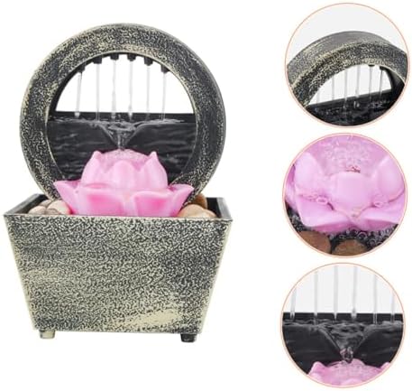 1set LED Desktop Fountain Indoor Water Decor Unique Shape Bright Lighting