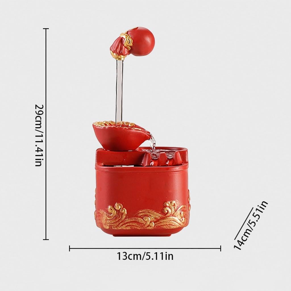 Tabletop Fountain with Water Flowing Decor