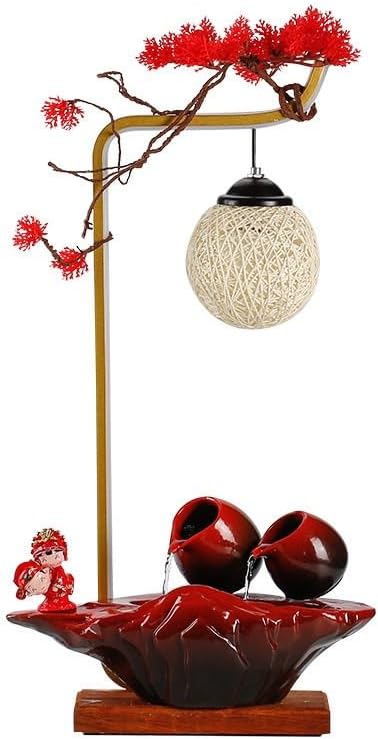 YOUQUEEN Tabletop Fountain with Water Flowing Design