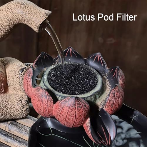 Zen Indoor Decor Desktop Fountain with Lotus Design