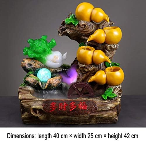 Jinyi2016SHOP Desktop Fountain Modern Feng Shui Indoor Tabletop Water Feature 165 Inch High Cascading