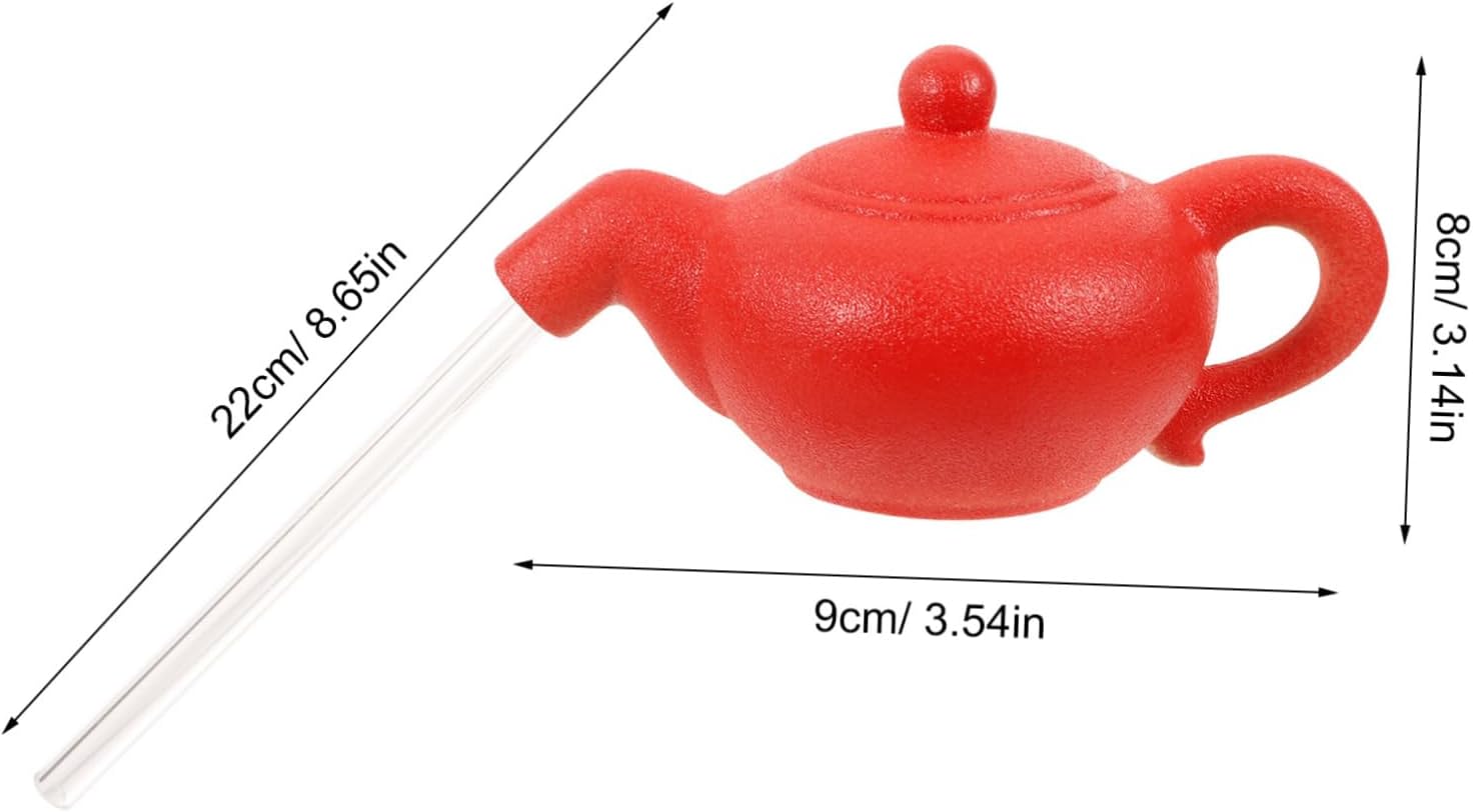 Floating Teapot Fountain Decor for Tabletop with LED Light