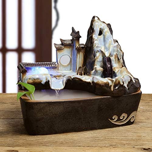 Desktop Rockery Indoor Tabletop Fountain with Electric Pump and Atomizer