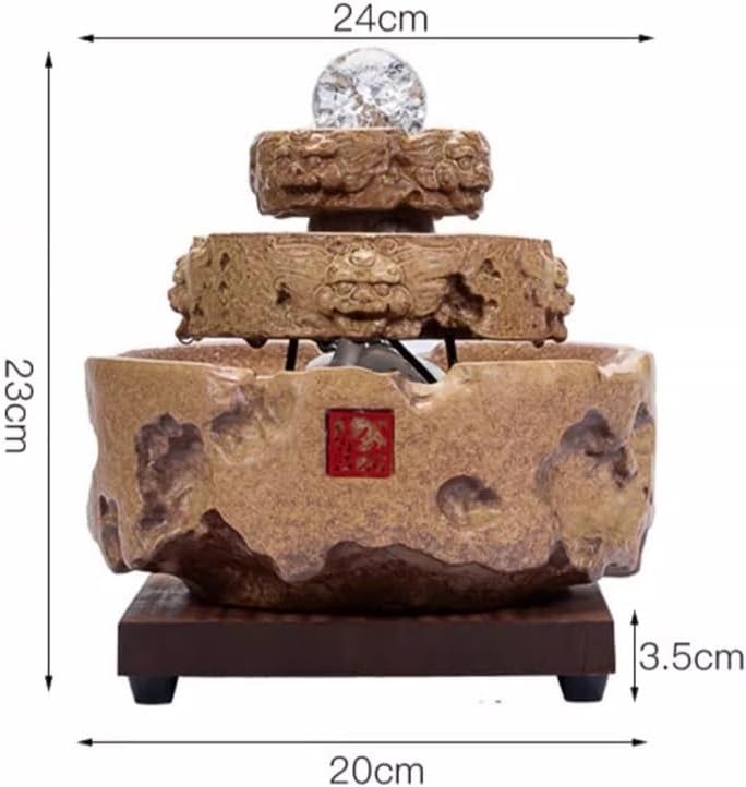 Calm Circulating Water Fountain for Home Office Desk Decor