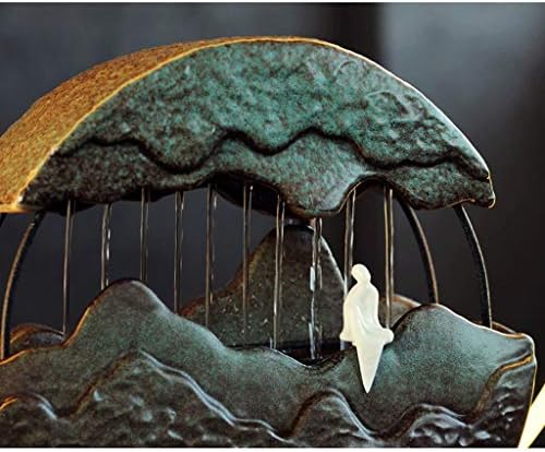 Rockery Landscape Tabletop Fountain Zen Meditation Decor with Submersible Pump for Home and Office