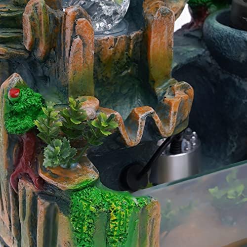 984x591x1063 Inches Tabletop Fountain with LED Light and Rolling Ball
