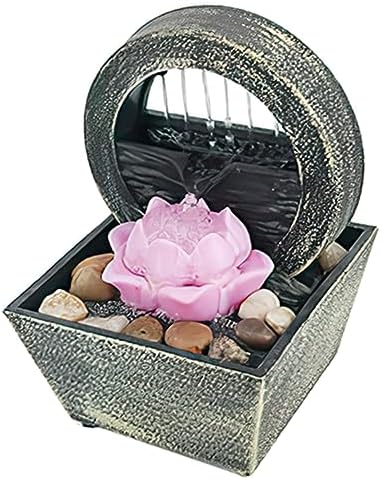 EXQUIMEUBLE Tabletop Fountain Waterfall Indoor Decor Battery-Powered Realistic Design Home Office Accessory