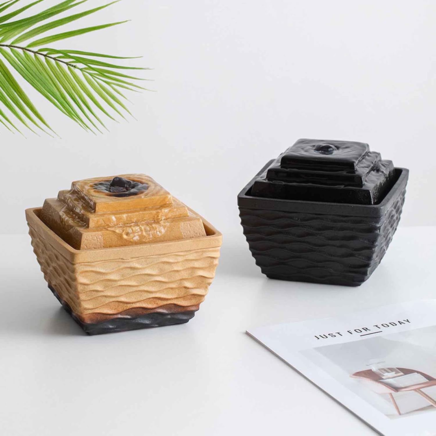 Tabletop Water Fountain with USB Power and Zen Design