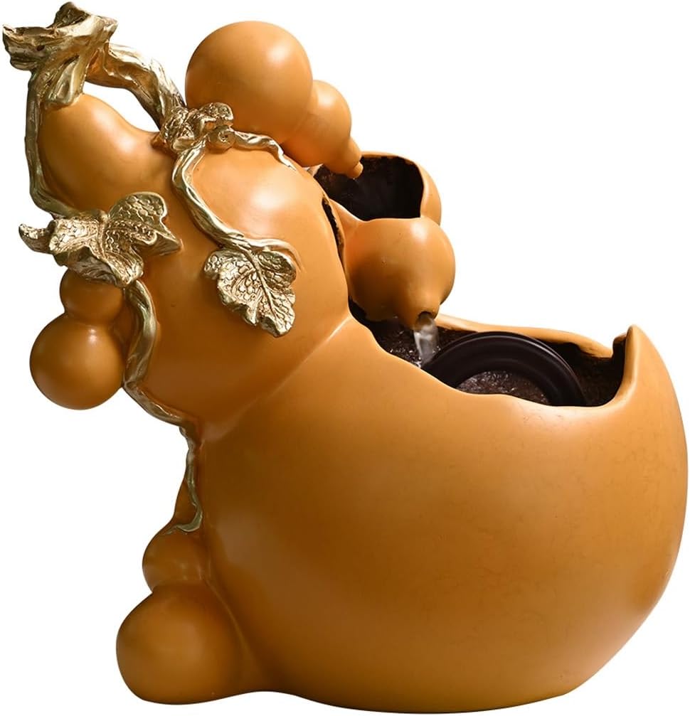 Indoor Gourd Water Fountain Decor With Circulating Flow