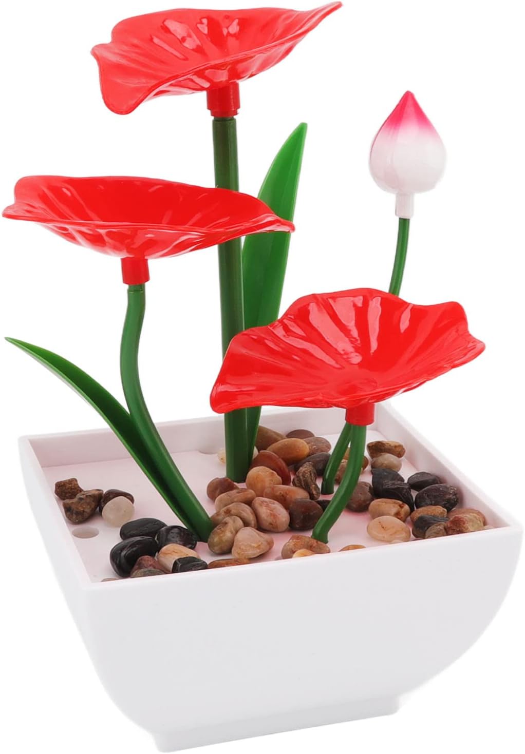 Desktop Fountain Ornament with LED Lights and 3 Speed Pump