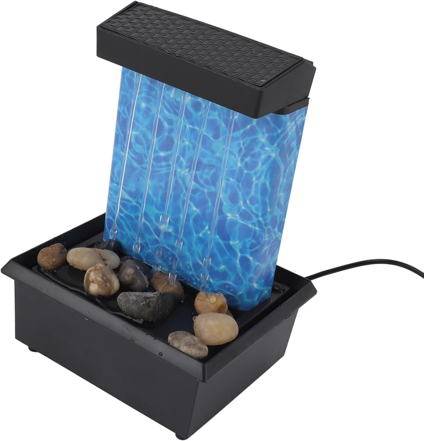 LED Lighted Waterfall Tabletop Fountain with USB Power 5V