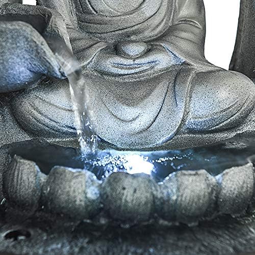 PeterIvan Buddha Fountain - 11 Inch Decorative Water Feature for Home Office